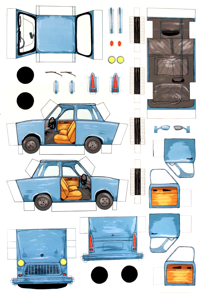 Blue Trabant 2011 Screenprint on Fabriano Paper 70x100cm